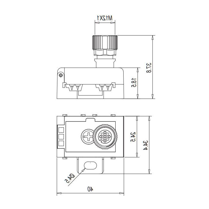 AS-i splitter, insulation puncture connection technology /M12 female 5Pin, A buckle, 912909 